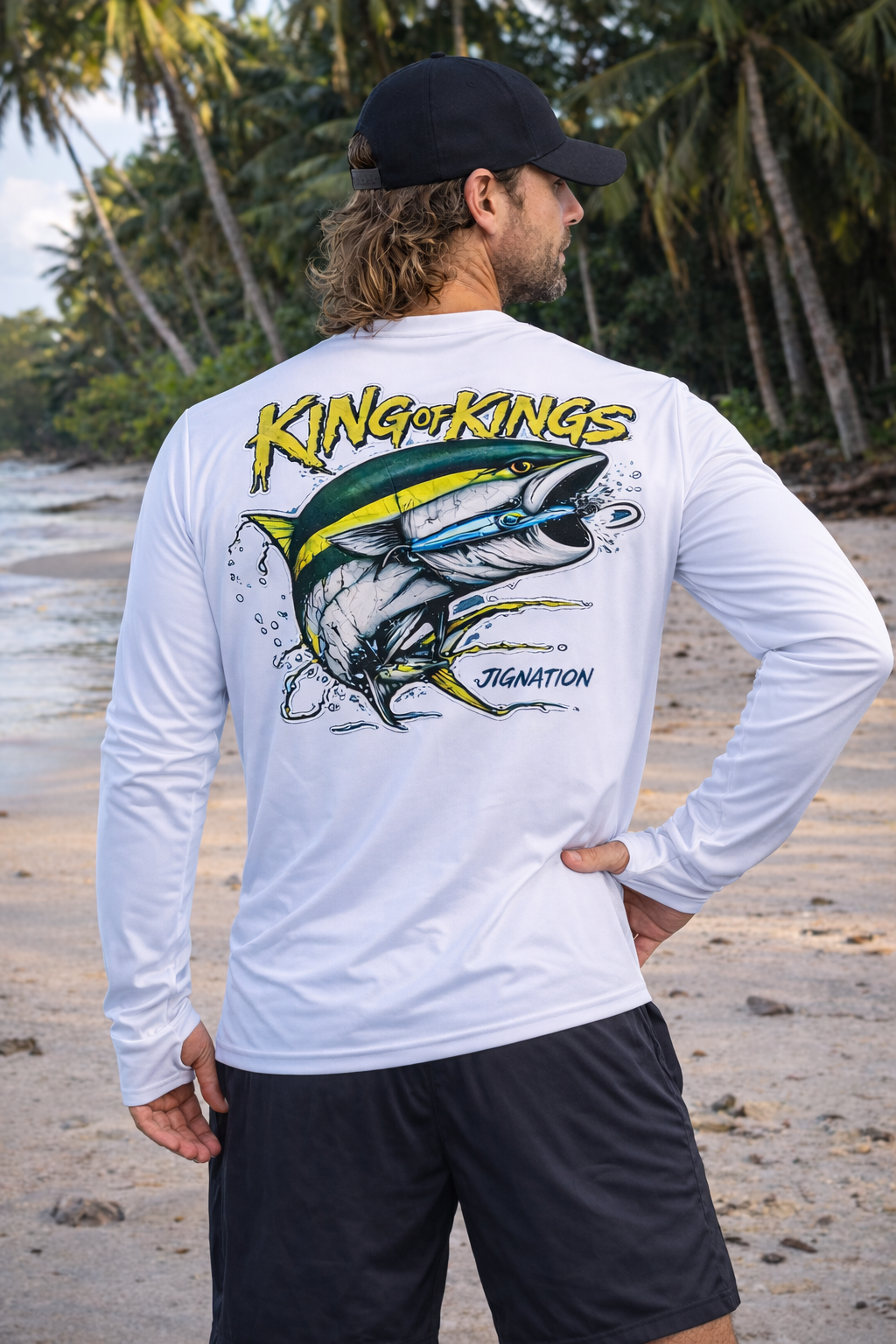 CREW NECK FISHING JERSEY - KING OF KINGS SPF50+