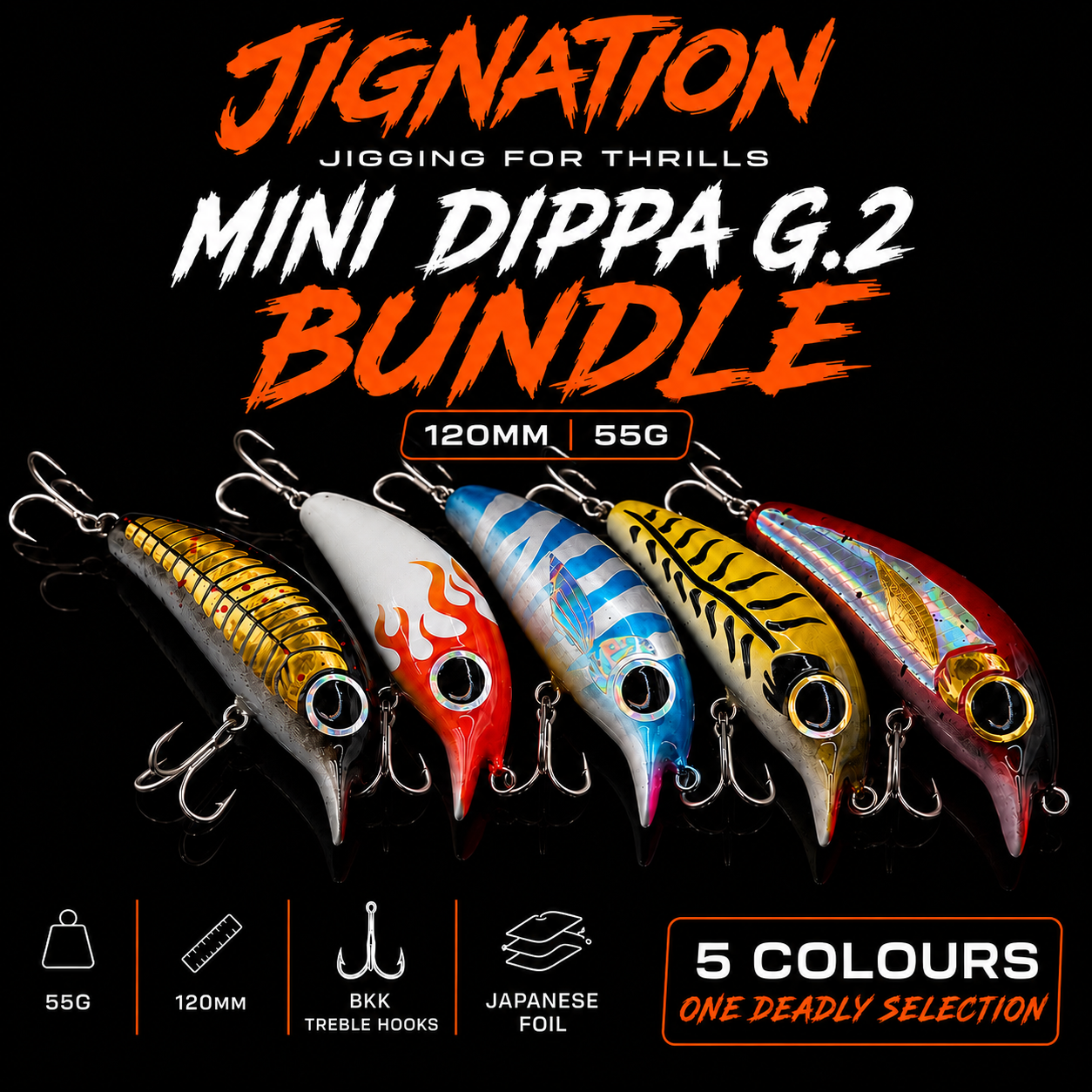 Mini Dippa G.2 Resin Jerkbait BUNDLE