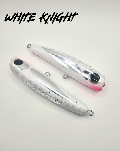 Jignation Diving Popper Stickbait White Knight Top