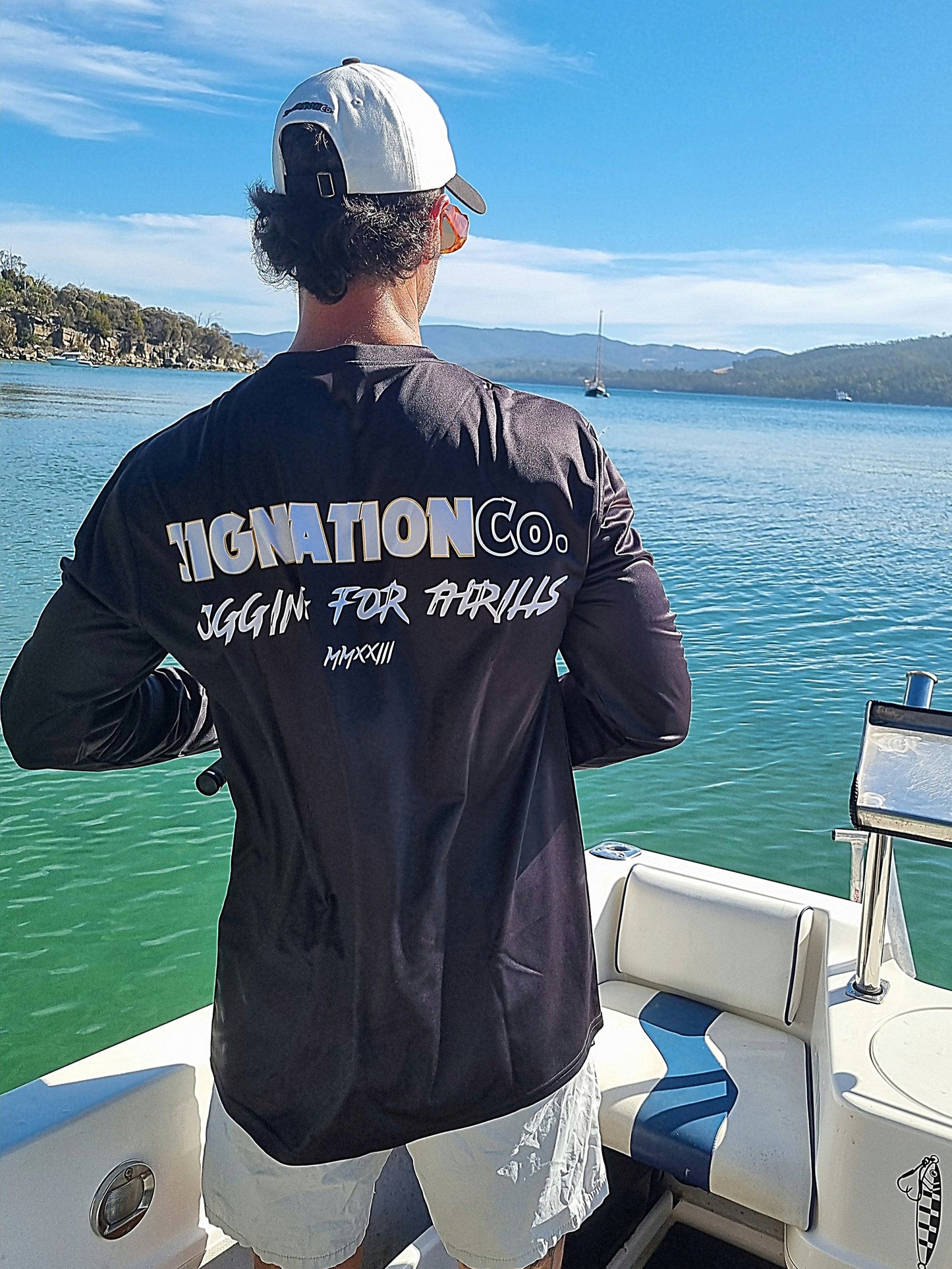 Jignation Performance Fishing Jersey SPF50+ Black Back