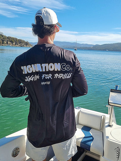 Jignation Performance Fishing Jersey SPF50+ Black Back