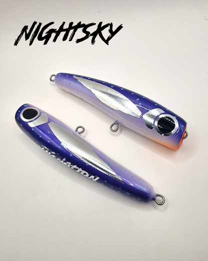 Jignation Diving Popper Stickbait Nightsky Top