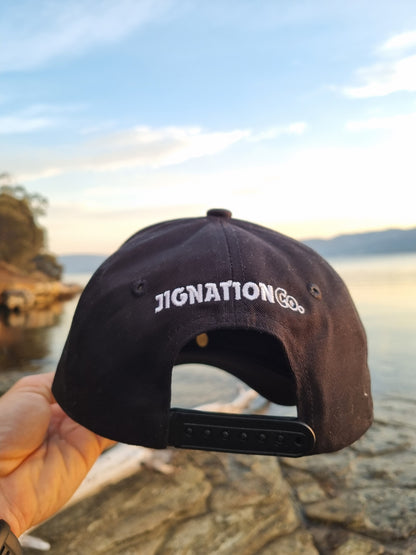 Jignation Thrill Seeker Snapback Cap Black Hat 
