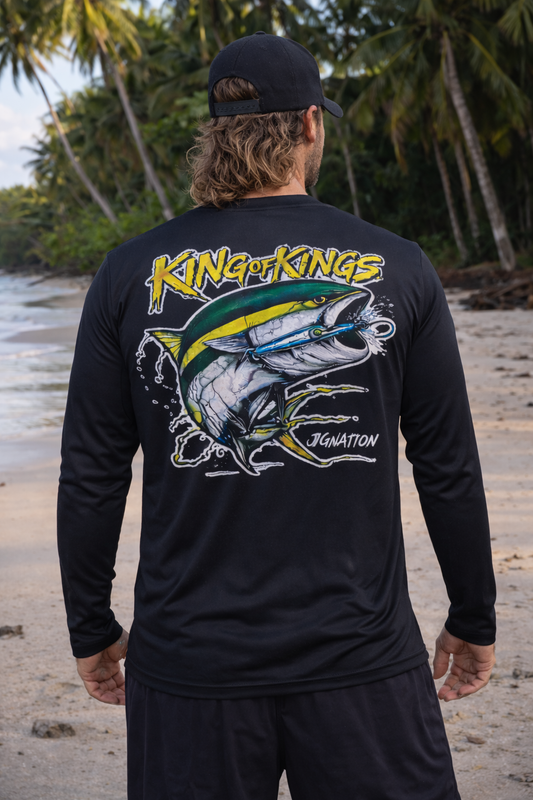 CREW NECK FISHING JERSEY - KING OF KINGS SPF50+
