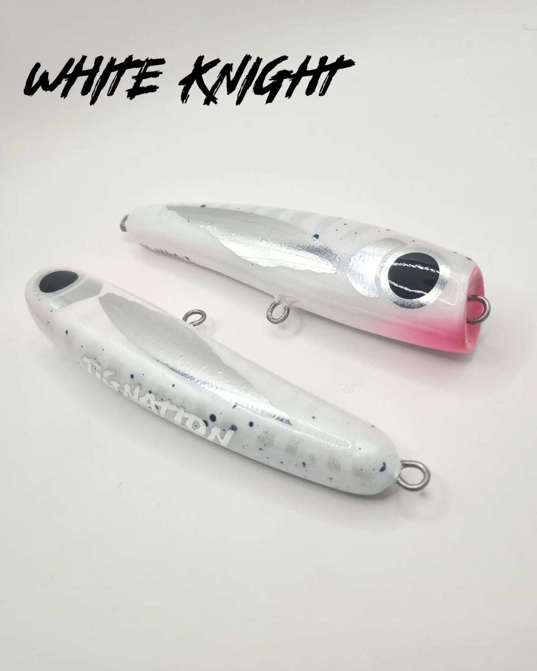 Jignation Diving Popper Stickbait White Knight Side